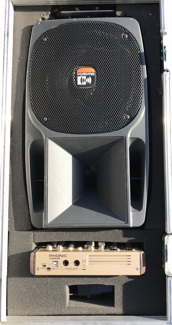 Intérieur flight case - vue du dessus